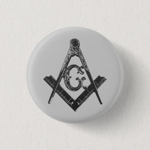 Square & Compasses Pin Button