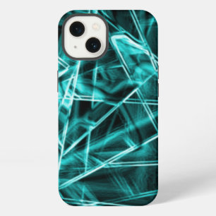 Square corners and 'neon' cyan or sky blue stains iPhone 13 case