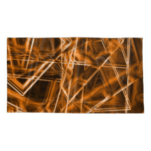 Square corners and 'neon' orange spots pillowcase