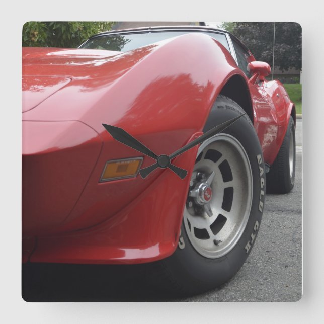Square Corvette Clock (Front)