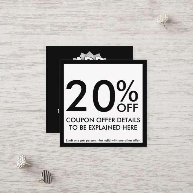 square coupon card (Front/Back In Situ)