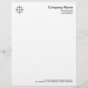 Square Crosshairs - Black Letterhead