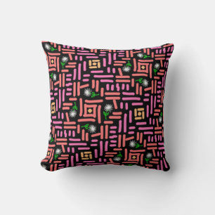 Square cushion Jimette Pink Design with flower