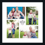 Square Custom Family 4-Photo Print<br><div class="desc">Capture the year's memories in a customizable square print with four of your favourite family photos,  name and year.</div>