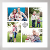 Square Custom Family 4-Photo Print