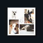 Square Custom Family Pet 4-Photo Canvas<br><div class="desc">Capture the year's memories in a customizable square print with four of your favourite pet photos,  name and year.</div>
