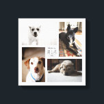 Square Custom Family Pet 4-Photo Canvas<br><div class="desc">Capture the year's memories in a customizable square print with four of your favourite pet photos, name and year.</div>
