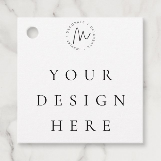 Square Custom Favour Tag (Front)