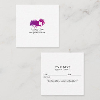 Square Custom Salon Appointment Card