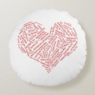 Square Dance Calls Heart Round Pillow