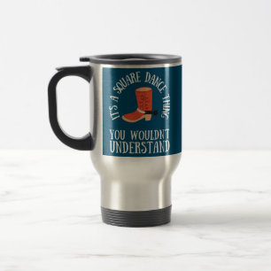 Square Dance Cowboy Western Dance Teacher Dancing Travel Mug
