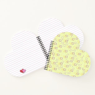 Square Dance Heart Shaped Notebook