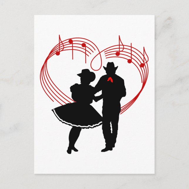 Square Dancers Postcard (Front)