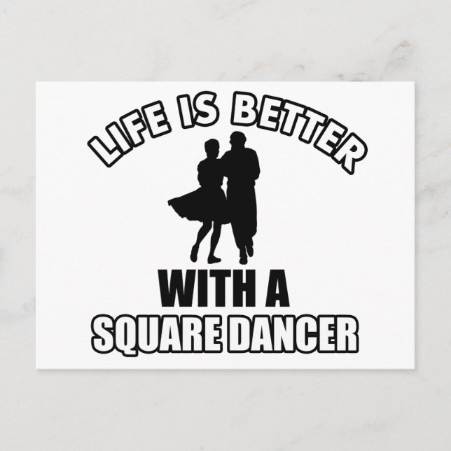 Square dancing designs postcard (Front)