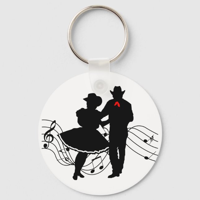 Square Dancing Keychain (Front)
