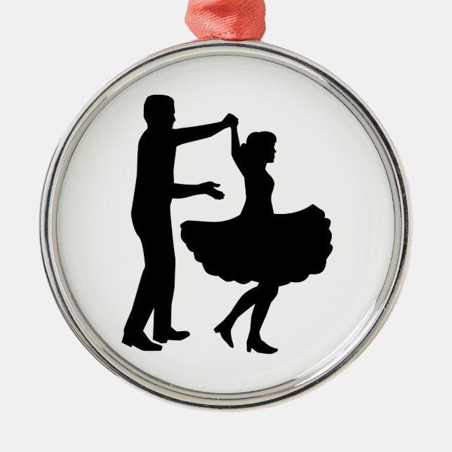 Square dancing metal ornament (Front)