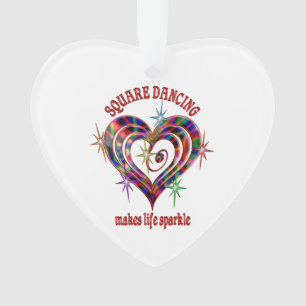 Square Dancing Sparkles Ornament