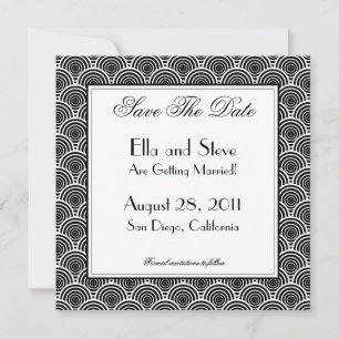 Square Deco Style Save The Date
