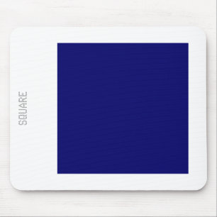Square - Deep Navy and White Mouse Pad