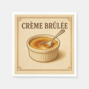 Square Design (Crème Brûlée, Retro Style) Napkin