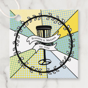 Square Disc Golf Themed  Favour Tags