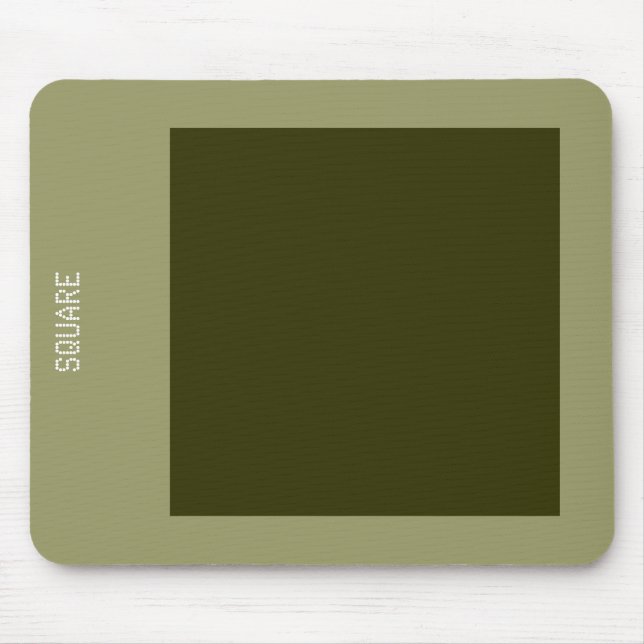 Square - Dk Olive and Khaki Mouse Pad (Front)