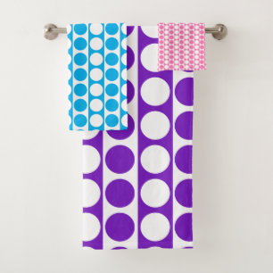 Square Dot Custom Pattern Bath Towel Set