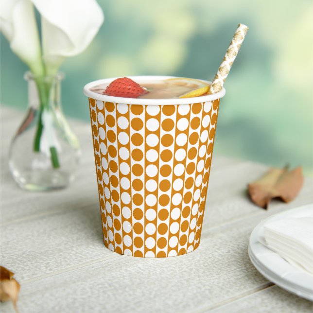 Square Dot Custom Pattern Paper Cups (Insitu)
