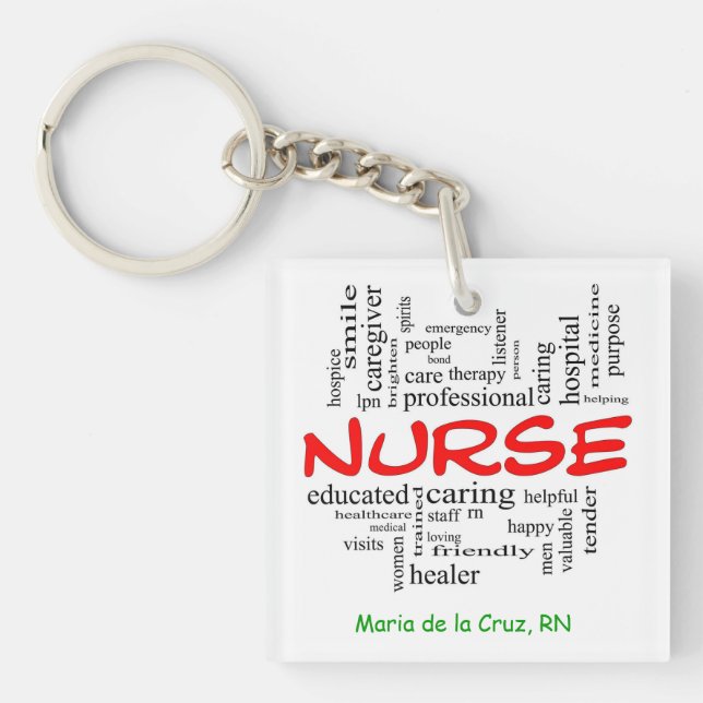 Square (double-sided) Keychain (Front)