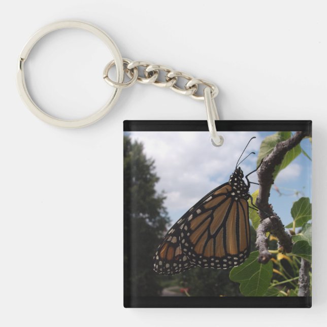 Square (Double Sided) Keychain,Monarch Style #2-2b Keychain (Front)