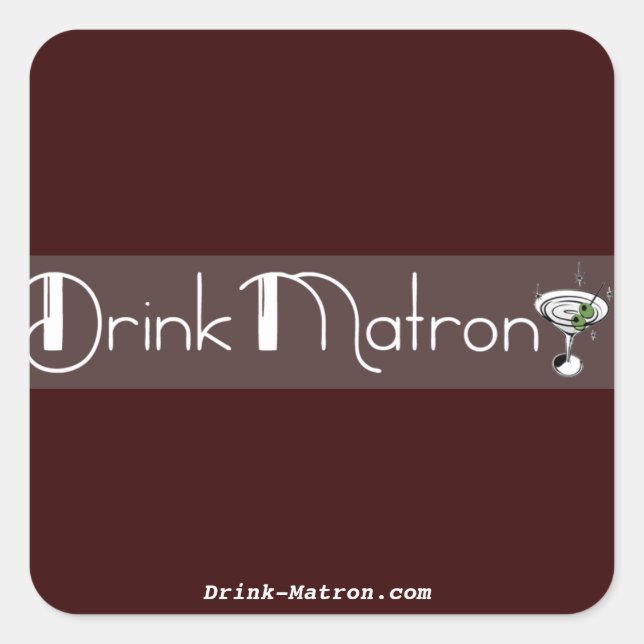 Square Drink Matron Stickers (Front)