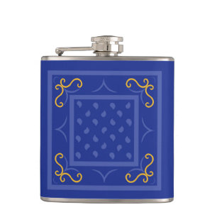 Square Drops Hip Flask