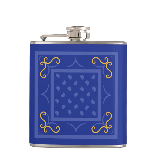 Square Drops Hip Flask (Front)