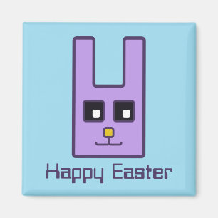 Square Easter Bunny Magnet