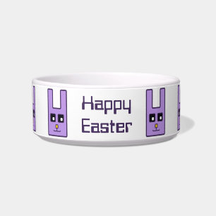 Square Easter Bunny Pet Bowl