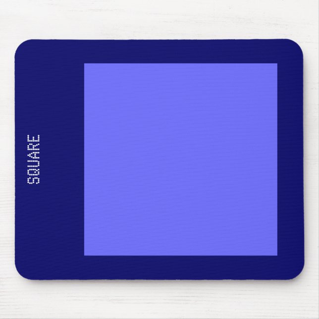 Square - Electric Blue and Deep Navy Mouse Pad (Front)