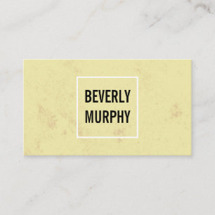 Square Embellishment and Texture Yellow Business Card