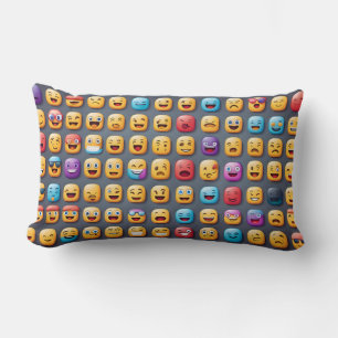 Square Emojis Lumbar Pillow