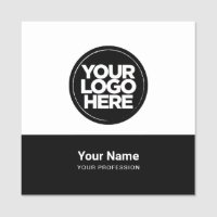 Square Employee Pin Name Tag or Magnetic with Logo