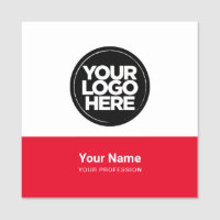 Square Employee Pin Name Tag or Magnetic with Logo
