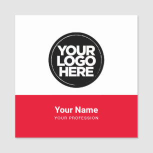 Square Employee Pin Name Tag or Magnetic with Logo
