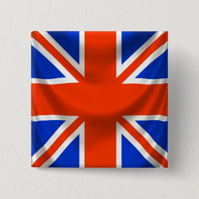 square english flag 2 inch square button (Front)