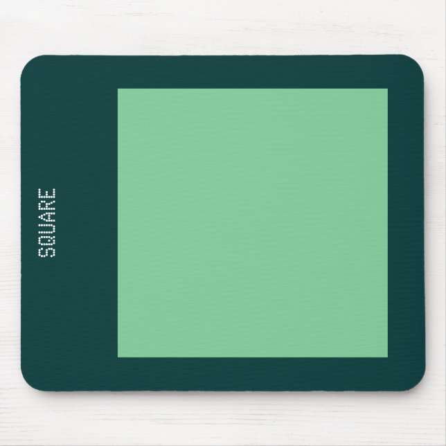 Square - Faded Green and Dk Green Mouse Pad (Front)