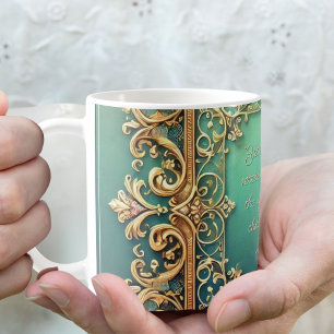 Square Fillagree Frame Customizable Coffee Mug