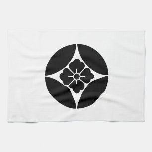 Square flower in seven treasures kitchen towel
