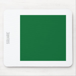 Square - Forest Green and White Mouse Pad