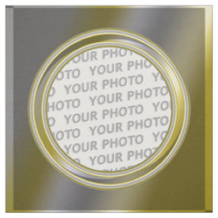 Square Frame contour I + your photo Fabric