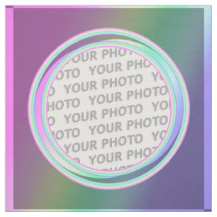 Square Frame contour III + your photo Fabric