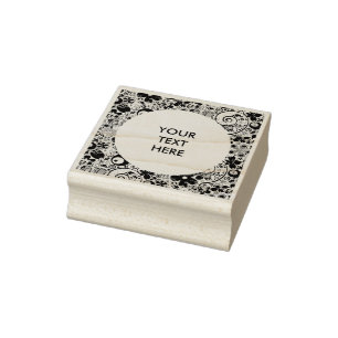 Square Frame Flower Power I + your ideas Rubber Stamp
