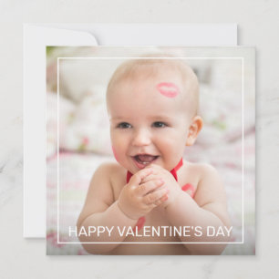 Square Full Photo Custom Valentine's Day Holiday Card